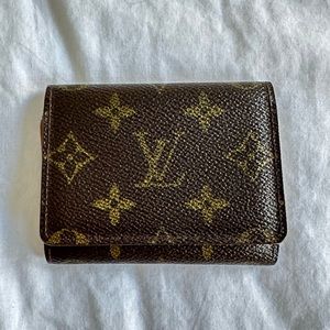 GUC Louis Vuitton Small Brown Classic Monogram Wallet Card Holder